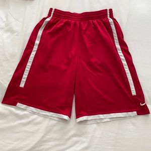 Men’s Nike shorts, large, red/white